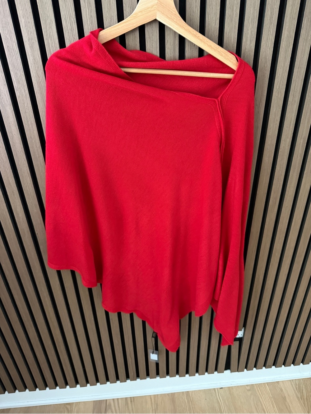 Red Women's Lightweight Poncho Shrug